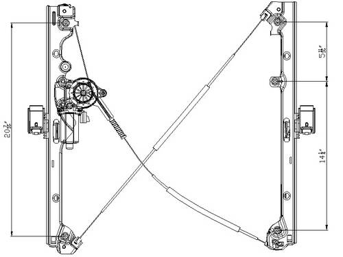 Aftermarket WINDOW REGULATORS for CADILLAC - ESCALADE ESV, ESCALADE ESV,03-08,LT Front door glass regulator