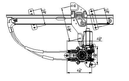 Aftermarket WINDOW REGULATORS for BUICK - REGAL, REGAL,97-04,RT Front door glass regulator