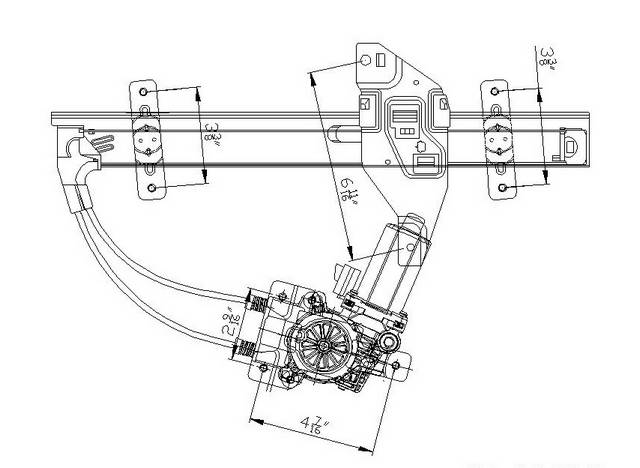 Aftermarket WINDOW REGULATORS for BUICK - REGAL, REGAL,97-05,RT Rear door glass regulator