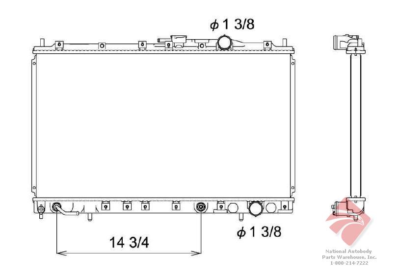 Aftermarket RADIATORS for MITSUBISHI - EXPO, EXPO,92-95,Radiator assembly