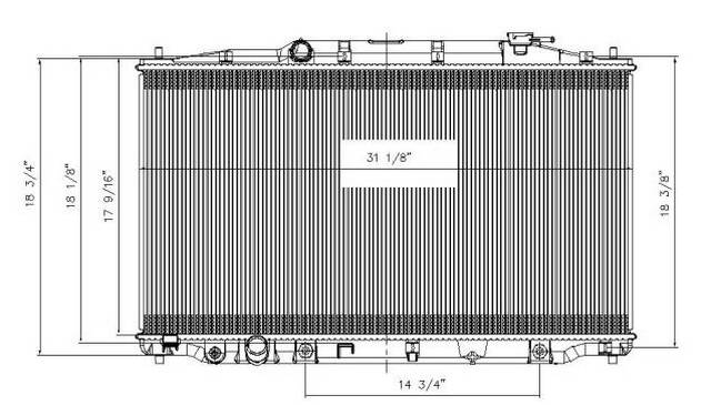 Aftermarket RADIATORS for ACURA - TL, TL,09-09,Radiator assembly