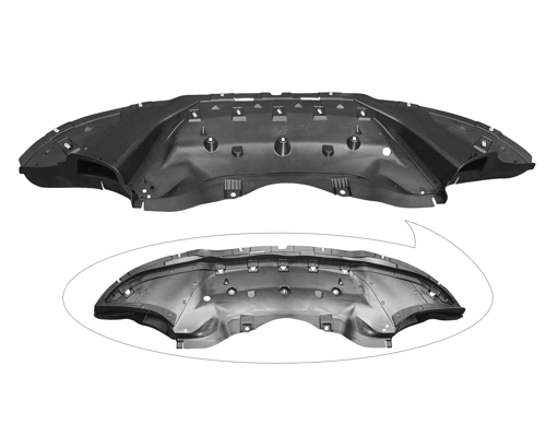 Aftermarket UNDER ENGINE COVERS for DODGE - CHARGER, CHARGER,15-16,Lower engine cover