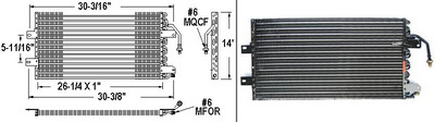 Aftermarket AC CONDENSERS for CHRYSLER - LHS, LHS,94-97,Air conditioning condenser