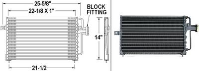 Aftermarket AC CONDENSERS for PLYMOUTH - CARAVELLE, CARAVELLE,88-88,Air conditioning condenser