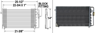 Aftermarket AC CONDENSERS for CHRYSLER - LEBARON, LEBARON,90-90,Air conditioning condenser