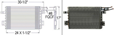 Aftermarket AC CONDENSERS for DODGE - DAKOTA, DAKOTA,96-96,Air conditioning condenser