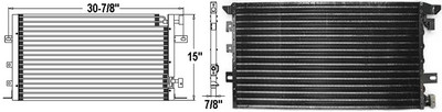 Aftermarket AC CONDENSERS for PLYMOUTH - VOYAGER, VOYAGER,97-97,Air conditioning condenser