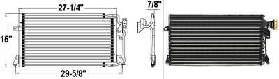 Aftermarket AC CONDENSERS for PLYMOUTH - VOYAGER, VOYAGER,93-95,Air conditioning condenser