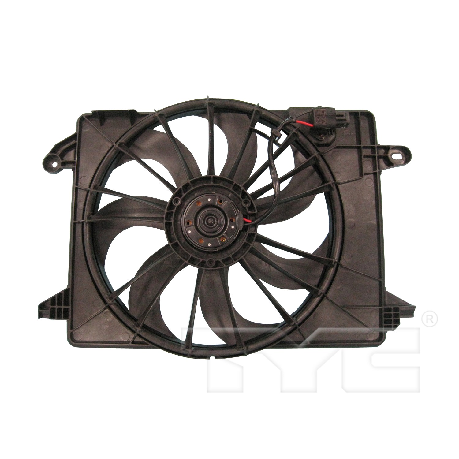 Aftermarket FAN ASSEMBLY/FAN SHROUDS for DODGE - CHARGER, CHARGER,09-14,Radiator cooling fan assy
