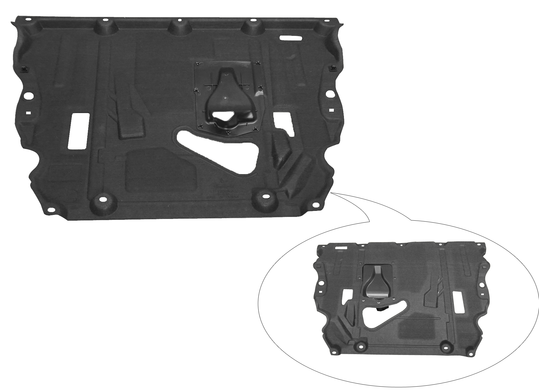 Aftermarket UNDER ENGINE COVERS for FORD - EDGE, EDGE,15-18,Lower engine cover