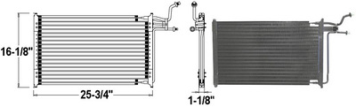 Aftermarket AC CONDENSERS for LINCOLN - CONTINENTAL, CONTINENTAL,91-94,Air conditioning condenser