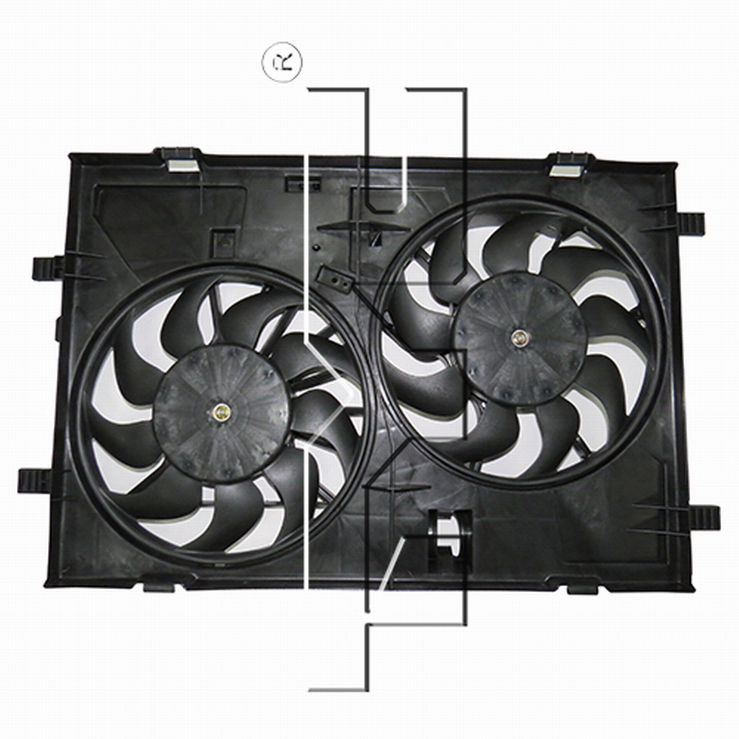 Aftermarket FAN ASSEMBLY/FAN SHROUDS for LINCOLN - MKZ, MKZ,07-09,Radiator cooling fan assy