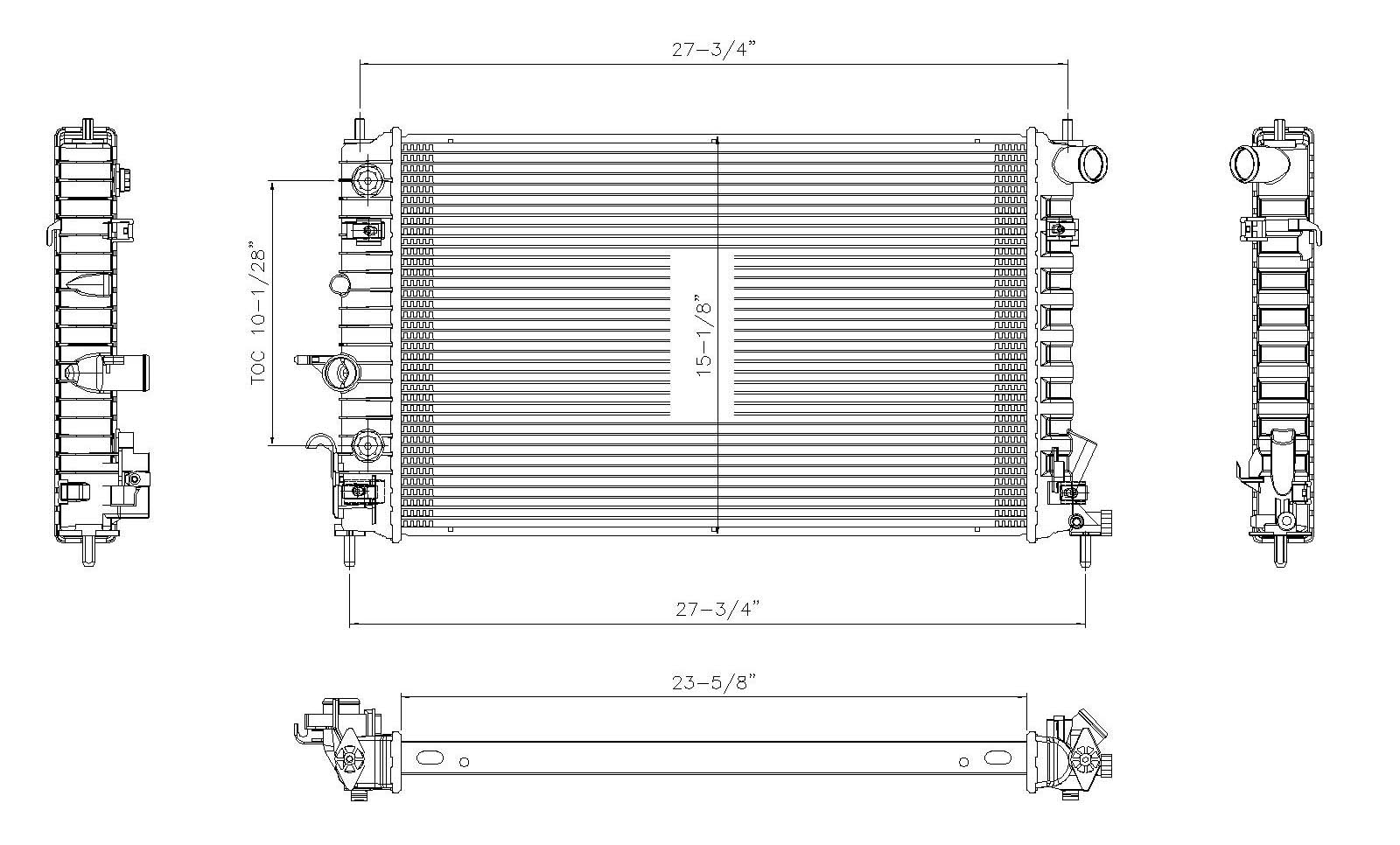 Aftermarket RADIATORS for SATURN - L100, L100,01-02,Radiator assembly