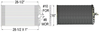 Aftermarket AC CONDENSERS for CHEVROLET - C3500, C3500,88-89,Air conditioning condenser