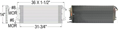 Aftermarket AC CONDENSERS for CHEVROLET - G20, G20,92-95,Air conditioning condenser