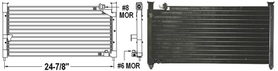 Aftermarket AC CONDENSERS for HONDA - CIVIC, CIVIC,88-91,Air conditioning condenser
