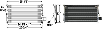Aftermarket AC CONDENSERS for MITSUBISHI - DIAMANTE, DIAMANTE,94-95,Air conditioning condenser