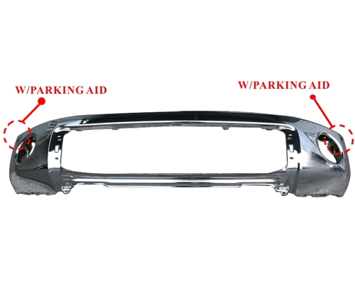 Aftermarket METAL FRONT BUMPERS for TOYOTA - TUNDRA, TUNDRA,07-13,Front bumper face bar